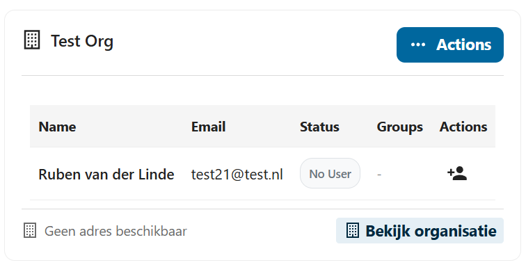 Organisatie contactpersonen