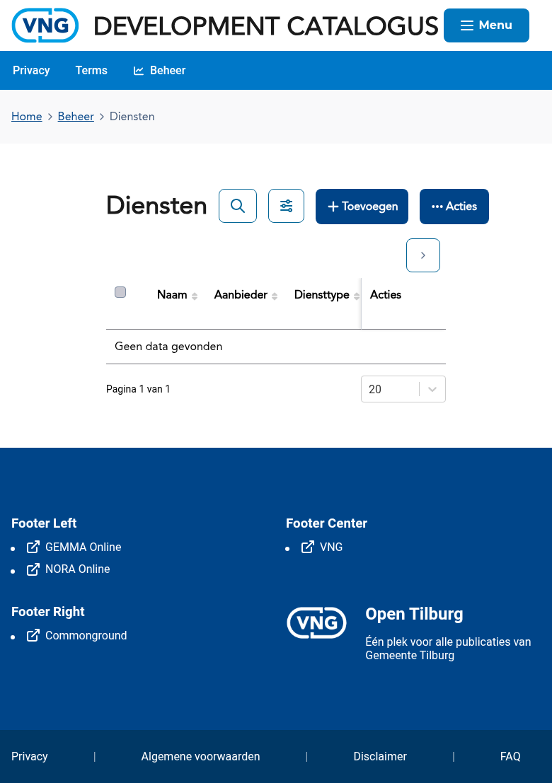 Het dienstenoverzicht voor gemeenten